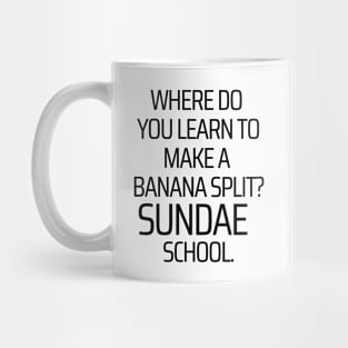 Making Banana Split In Sundae School Mug